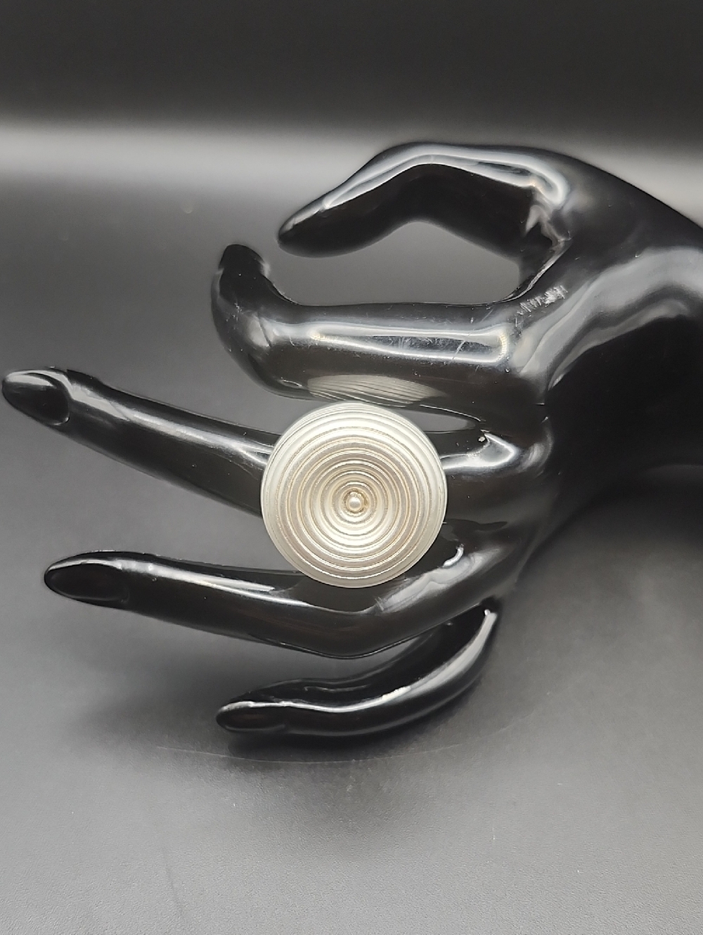 Concentric Silver Spiral Ring - Size 8.5